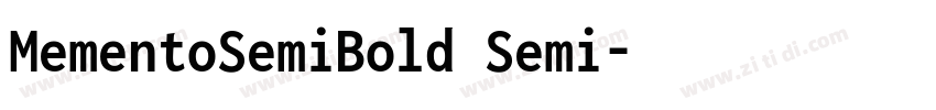 MementoSemiBold Semi字体转换